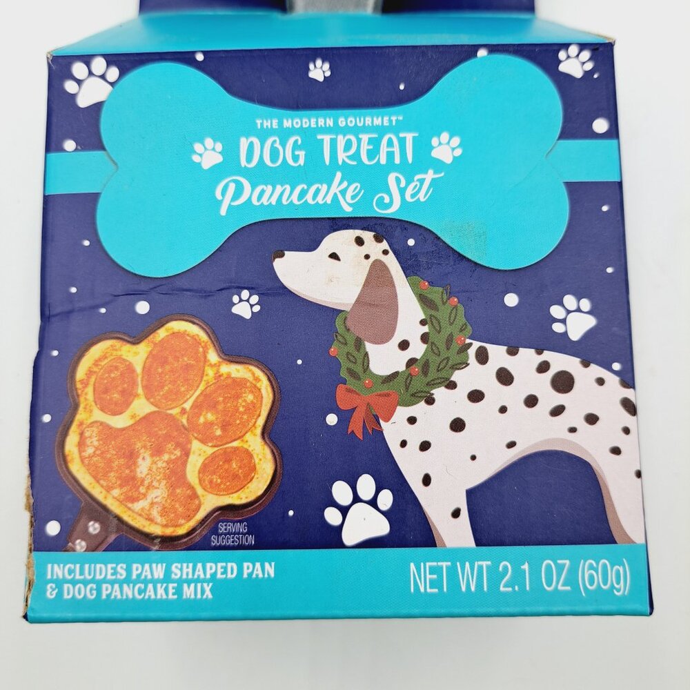 Holiday Dog Treat Pancake Set Includes Paw Shaped Pan & Dog Pancake Mix